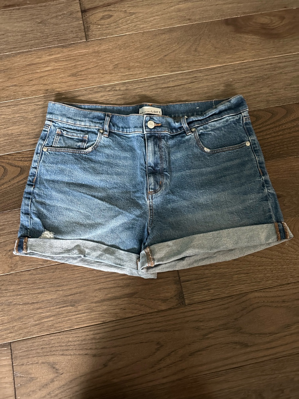 LOFT Blue Denim Jean Shorts